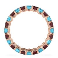 Eternity Emerald Cut U Prong Caila Band