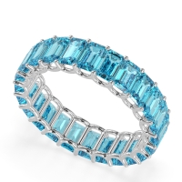 Eternity Emerald Cut U Prong Caila Band