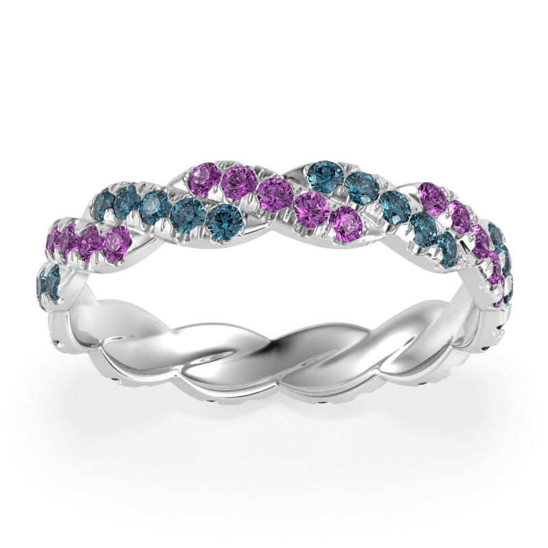 Braided Pave Eternity Cama Band