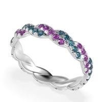 Braided Pave Eternity Cama Band
