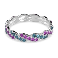 Braided Pave Eternity Cama Band