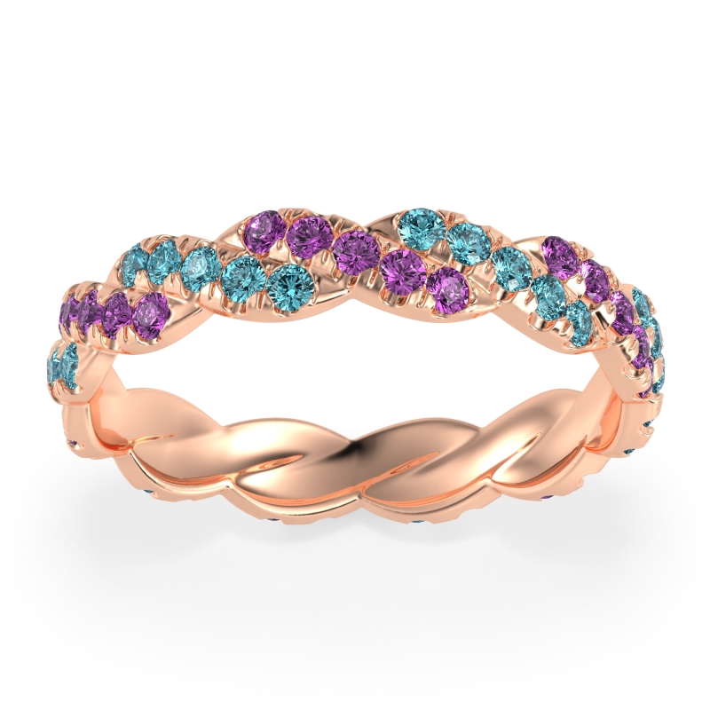 Braided Pave Eternity Cama Band
