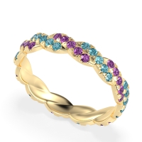 Braided Pave Eternity Cama Band