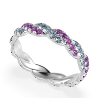 Braided Pave Eternity Cama Band