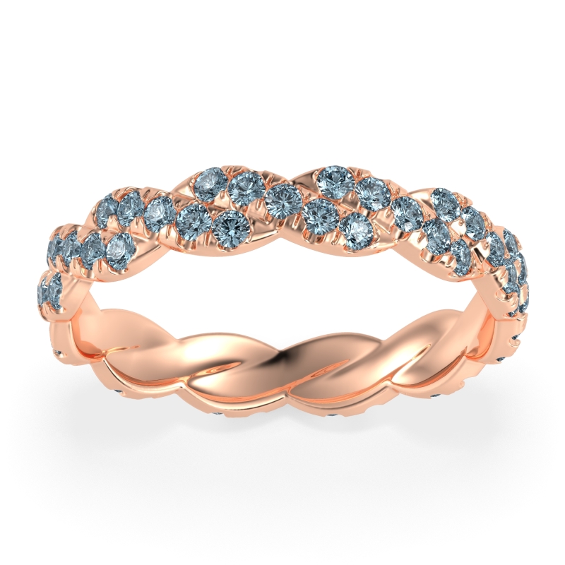 Braided Pave Eternity Cama Band