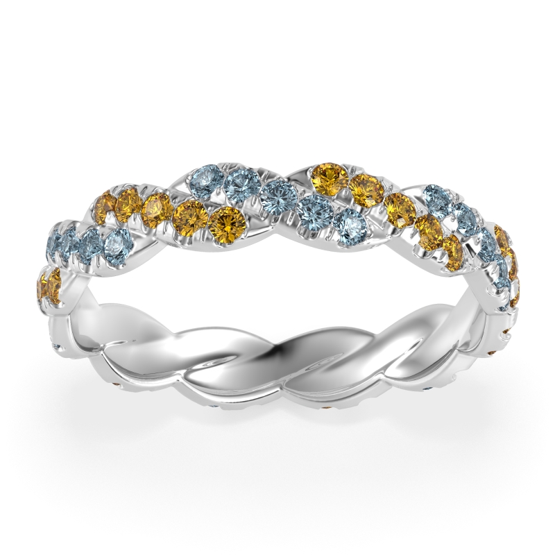 Braided Pave Eternity Cama Band