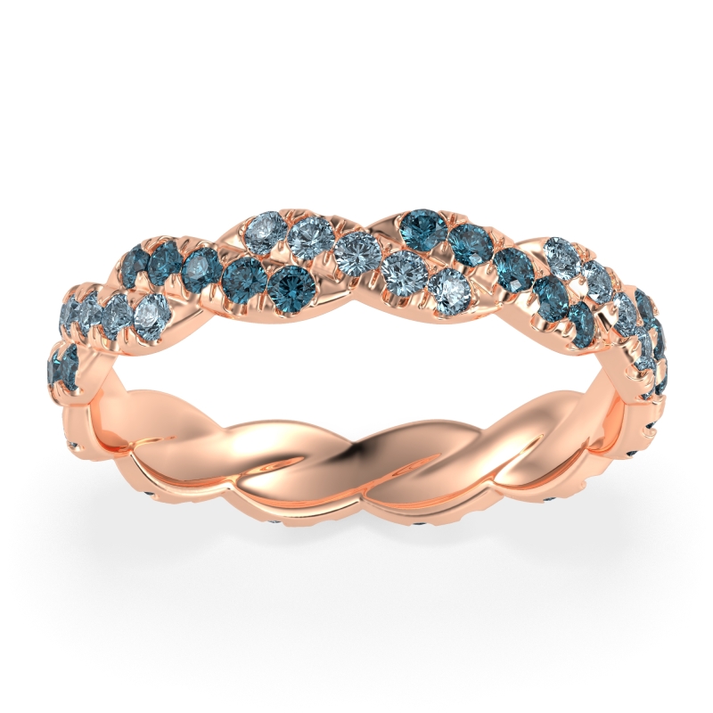 Braided Pave Eternity Cama Band