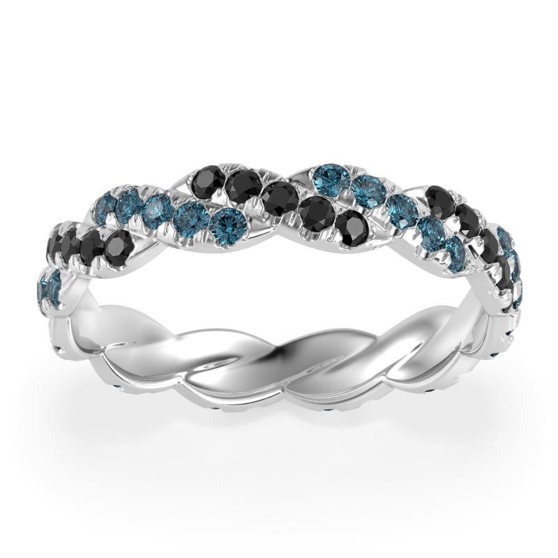 Braided Pave Eternity Cama Band