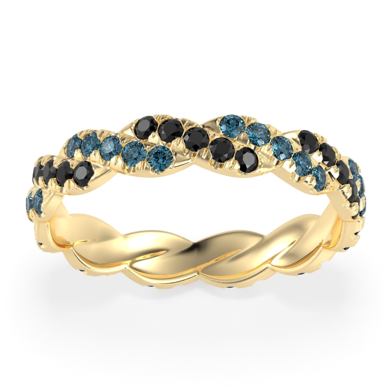 Braided Pave Eternity Cama Band