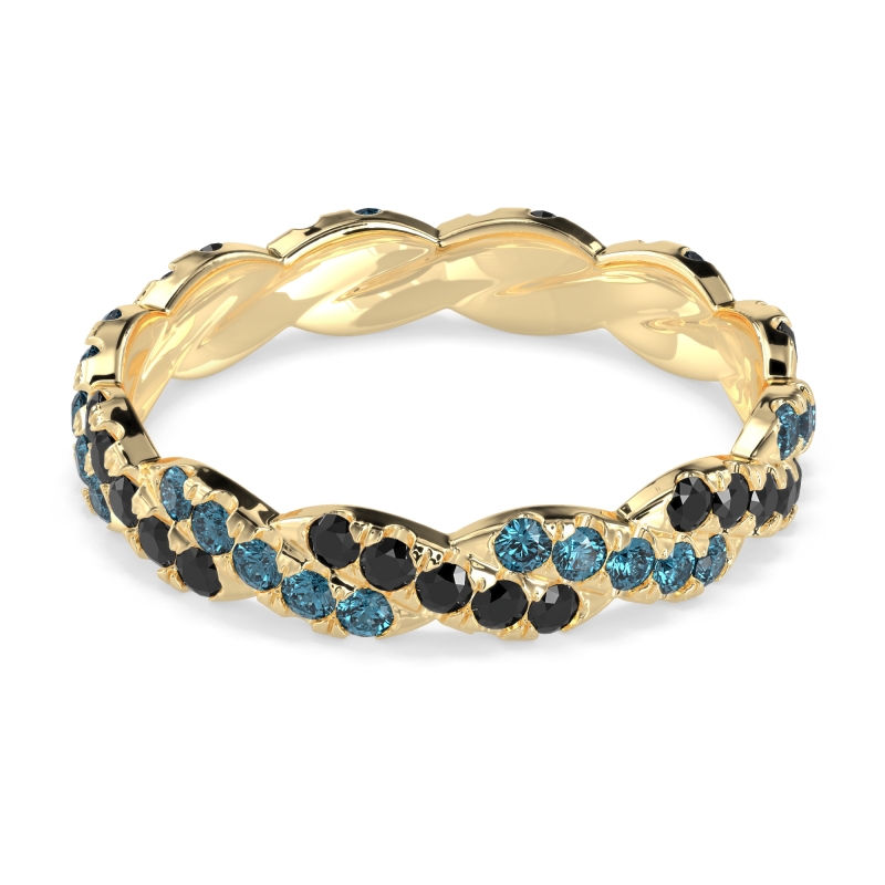 Braided Pave Eternity Cama Band