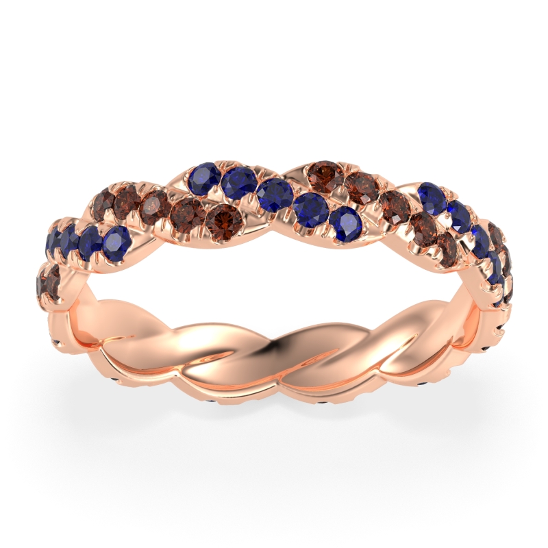 Braided Pave Eternity Cama Band