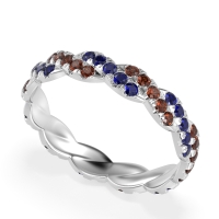 Braided Pave Eternity Cama Band