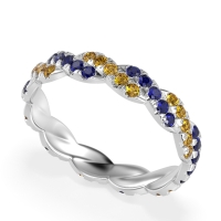 Braided Pave Eternity Cama Band