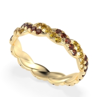 Braided Pave Eternity Cama Band