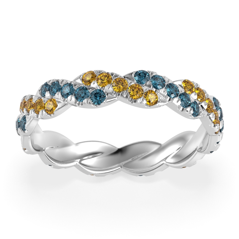 Braided Pave Eternity Cama Band