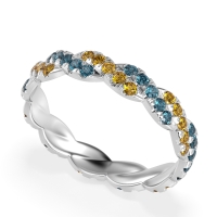 Braided Pave Eternity Cama Band