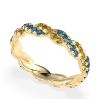 Braided Pave Eternity Cama Band