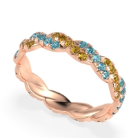 Braided Pave Eternity Cama Band