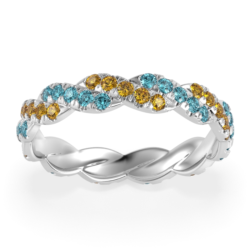 Braided Pave Eternity Cama Band