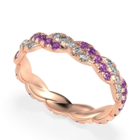 Braided Pave Eternity Cama Band