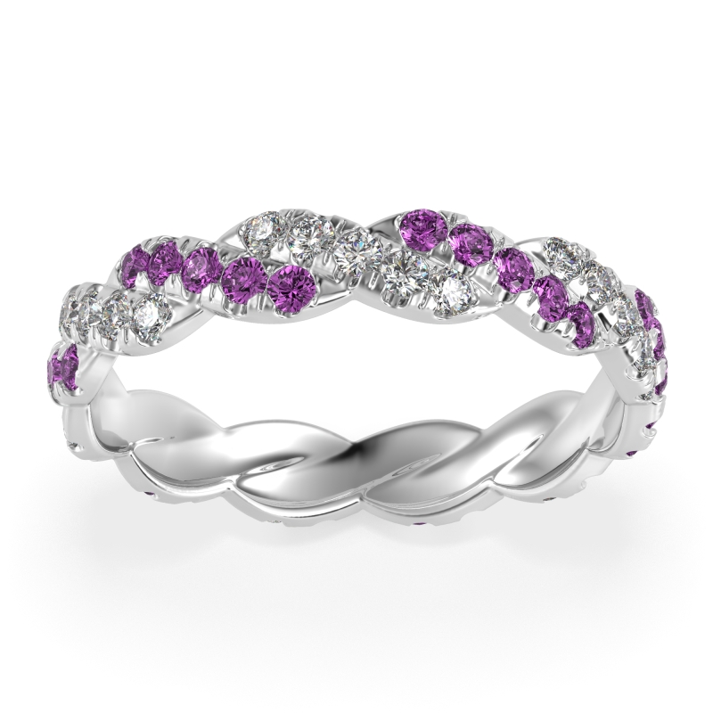 Braided Pave Eternity Cama Band