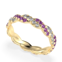 Braided Pave Eternity Cama Band