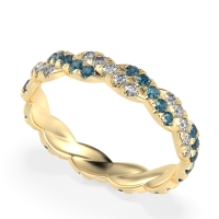 Braided Pave Eternity Cama Band