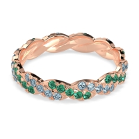 Braided Pave Eternity Cama Band