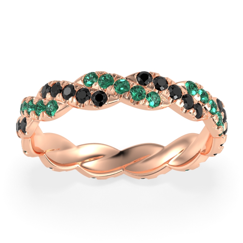 Braided Pave Eternity Cama Band