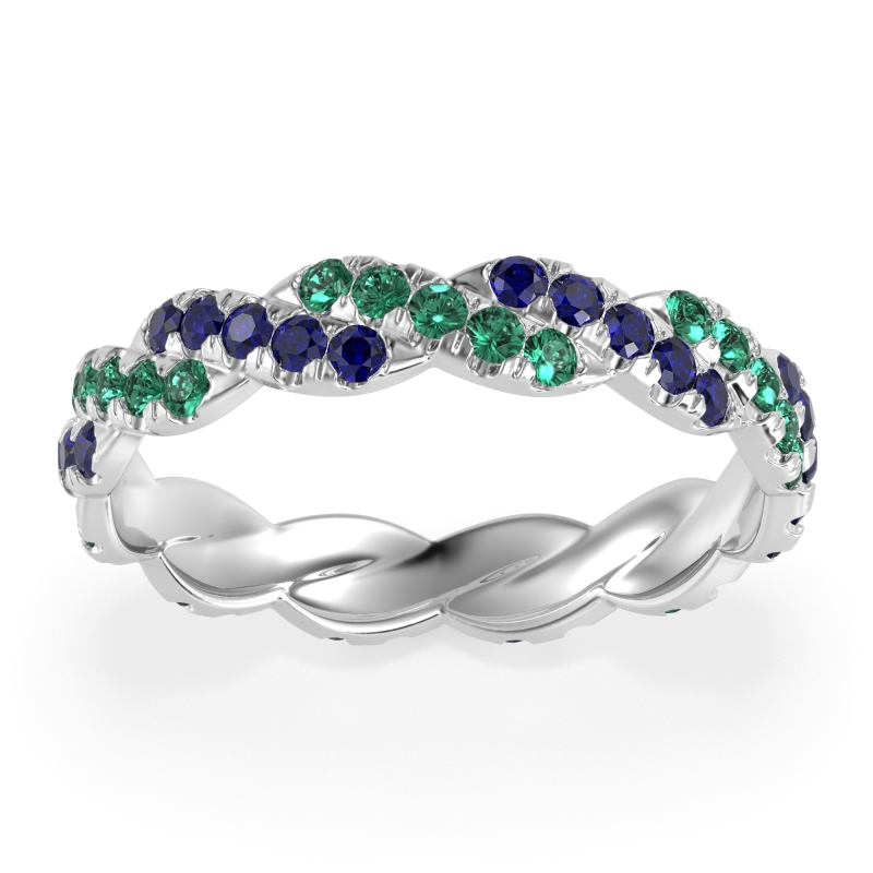 Braided Pave Eternity Cama Band