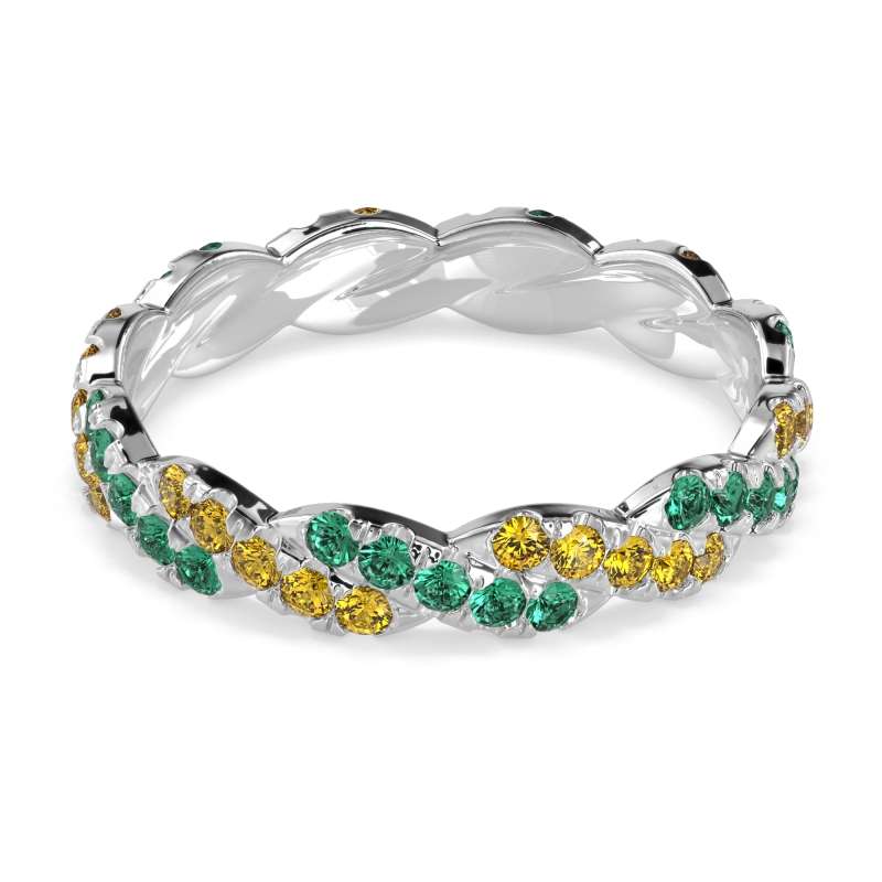 Braided Pave Eternity Cama Band