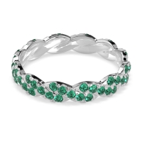 Braided Pave Eternity Cama Band