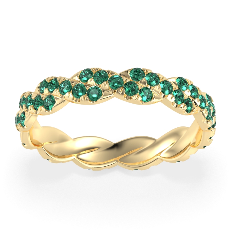 Braided Pave Eternity Cama Band