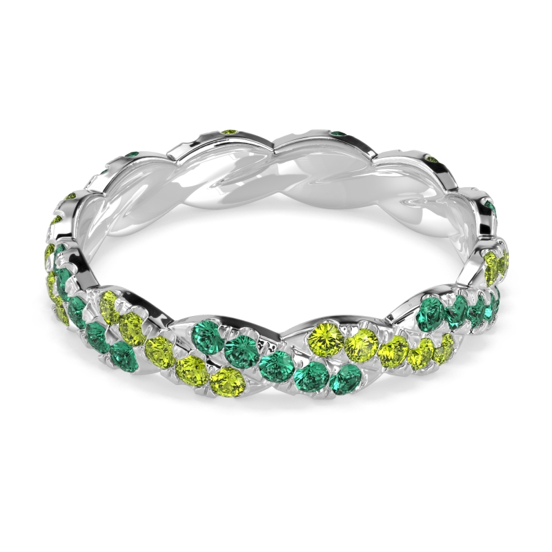 Braided Pave Eternity Cama Band