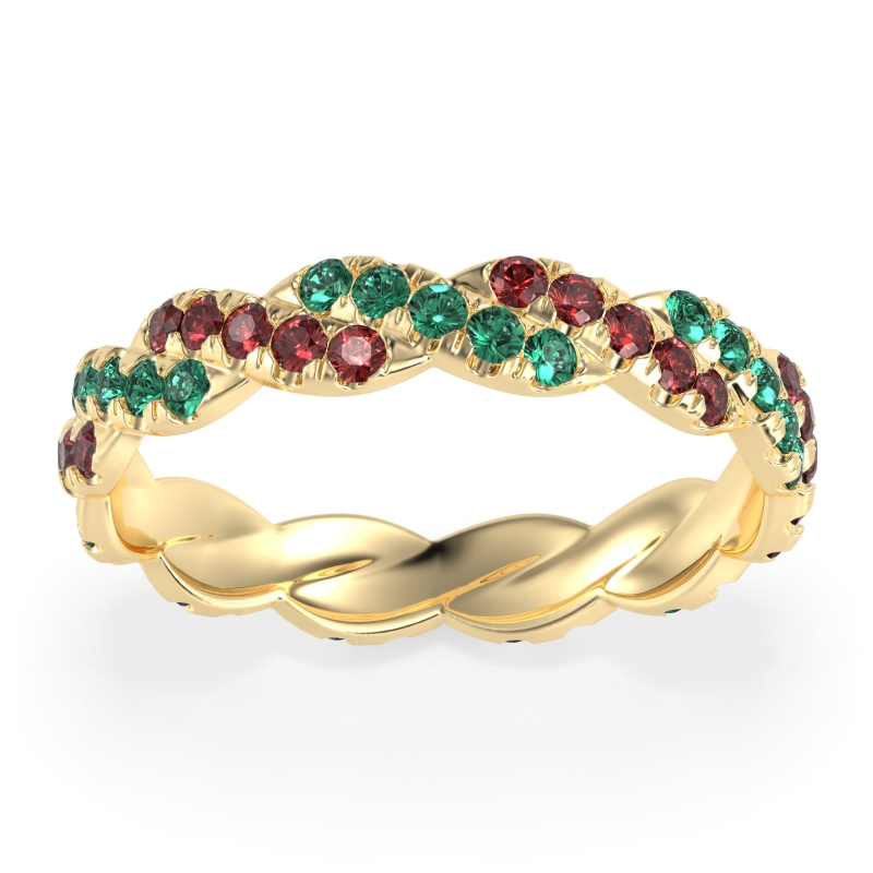 Braided Pave Eternity Cama Band