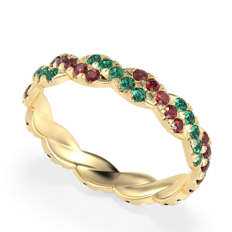 Braided Pave Eternity Cama Band