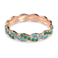 Braided Pave Eternity Cama Band