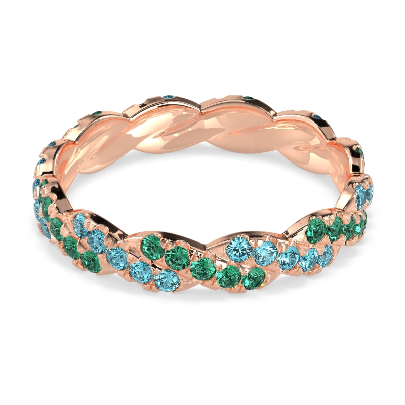 Braided Pave Eternity Cama Band