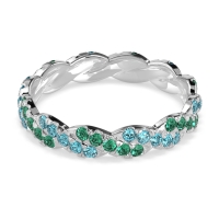 Braided Pave Eternity Cama Band