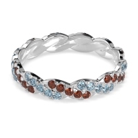 Braided Pave Eternity Cama Band
