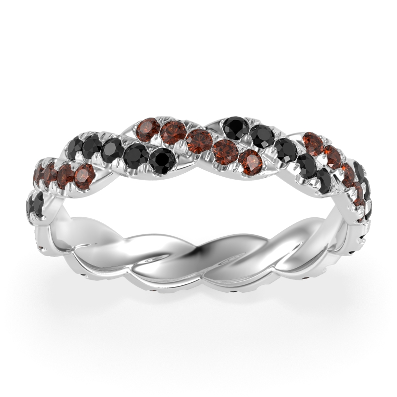 Braided Pave Eternity Cama Band