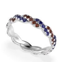 Braided Pave Eternity Cama Band