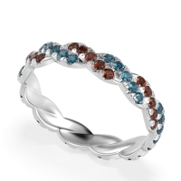 Braided Pave Eternity Cama Band