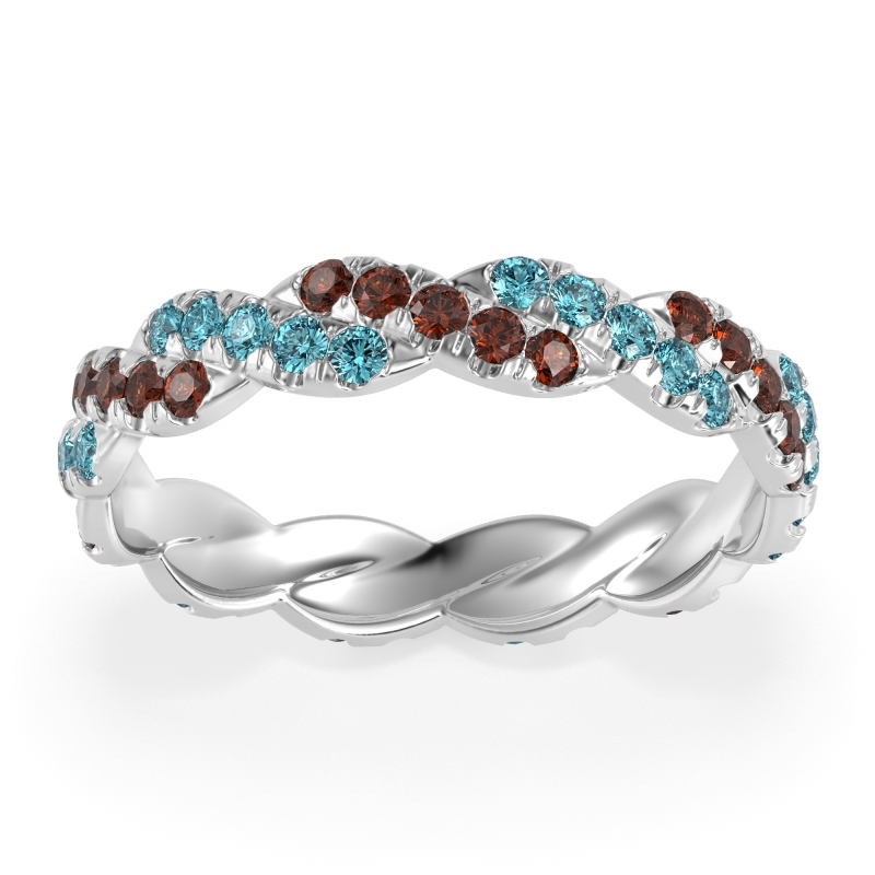 Braided Pave Eternity Cama Band
