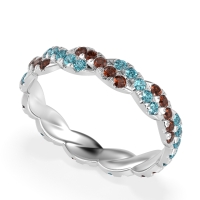 Braided Pave Eternity Cama Band