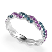 Braided Pave Eternity Cama Band
