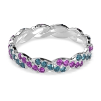 Braided Pave Eternity Cama Band