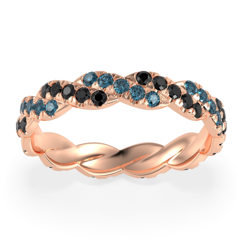 Braided Pave Eternity Cama Band