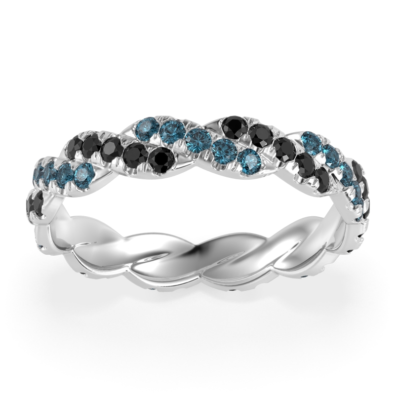 Braided Pave Eternity Cama Band