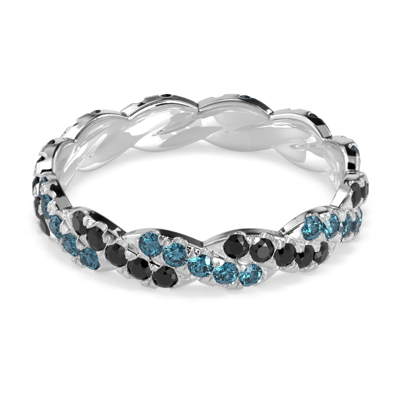 Braided Pave Eternity Cama Band